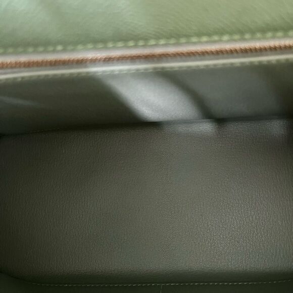 Hermes Kelly 28 Vert Criquet Epsom Sellier Green stamp Z - Picture 13 of 16